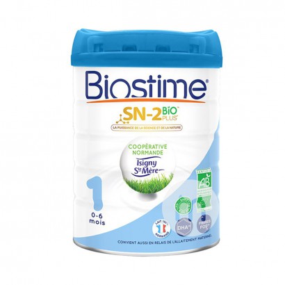 Biostime 프랑스유기농베이비밀크파우더 1 단계 800g * 6 캔프랑스어버전