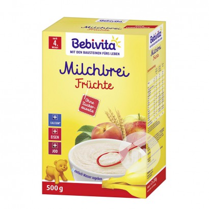 [2 개]Bebivita독일시리얼과일우유영양쌀국수 4 개월이상 500g 해외판