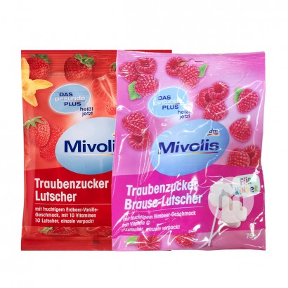 [4 조각] Mivolis 독일멀티비타민 + 포도당롤리팝딸기맛 * 2 + 라즈베리맛 * 2 해외버전