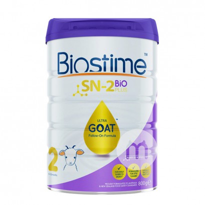 Biostime 호주골드팩베이비산양분유 2 단계 800g * 6 캔호주판