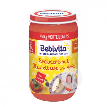 Bebivita 독일유기농사과딸기블루베리퓨레 6 개월이상해외판