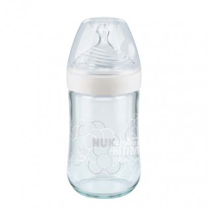 NUK 독일 NUK 매우넓은입유리젖병실리콘젖꼭지 240ml 0-6 개월흰색해외버전