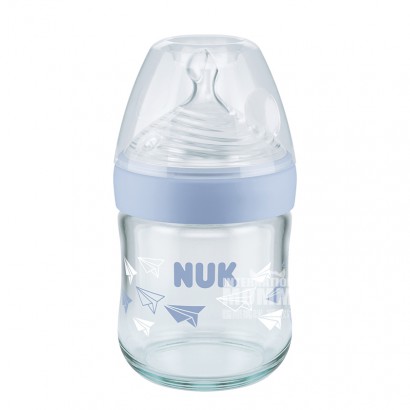 NUK 독일 NUK 매우넓은입유리병실리콘젖꼭지 120ml 0-6 개월블루해외버전