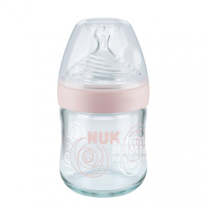NUK 독일 NUK 매우넓은입유리젖병실리콘젖꼭지 120ml 0-6 개월핑크해외버전