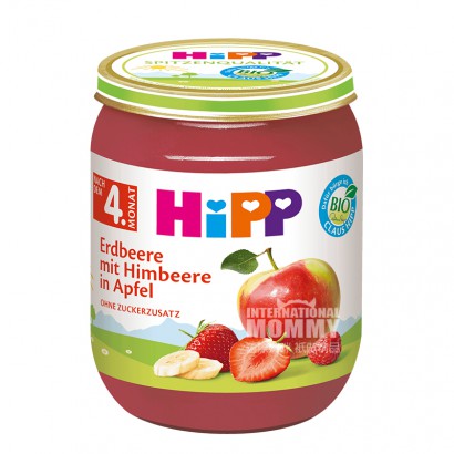 【4개】 HiPP 독일유기농딸기라즈베리사과퓨레해외버전