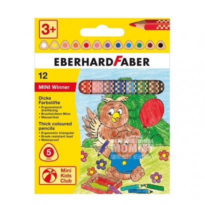 EBERHARD FABER 독일 12 컬러어린이미끄럼방지컬러연필...