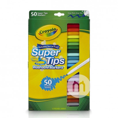 Crayola 미국사람어린이빨수채화펜 50 색해외판