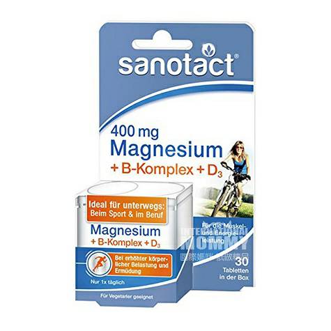 Sanotact 독일마그네슘 400 + 비타민 B 그룹 + D3 정제해외버전