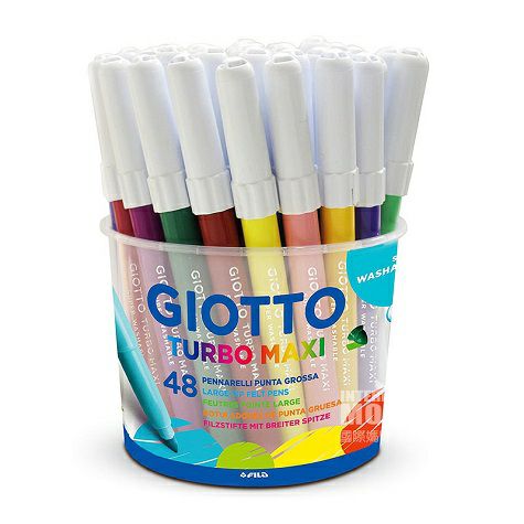 GIOTTO 이탈리아 GIOTTO 빨수있는두꺼운머리수채화펜 48 스틱해외판