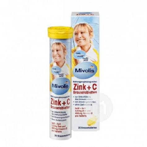 Mivolis 독일 Mivolis 레몬맛아연 + 비타민 C 발포성정제해외버전