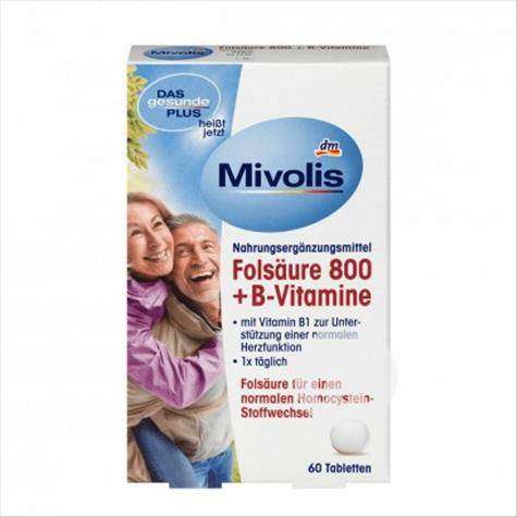 Mivolis 독일 Mivolis 엽산 800+ B 비타민정제해외버전