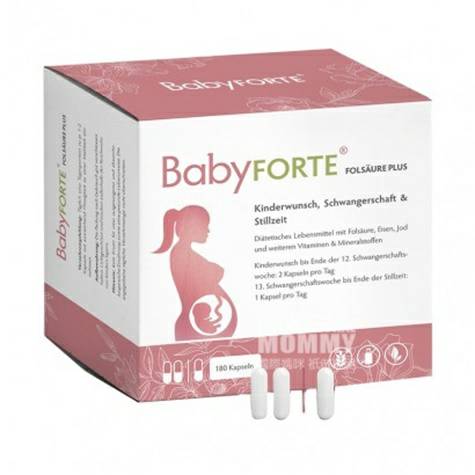BabyFORTE 독일철요오드비타민엽산캡슐임신기포유류 180 알해외판