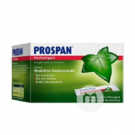 PROSPAN 독일 PROSPAN 작은녹색잎가래시럽휴대용가족팩 30 팩해외버전