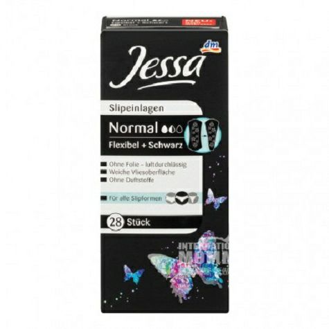 Jessa 독일유기농면블랙 1.5 물방울부드러운위생보호패드 28 시트 * 4 해외판