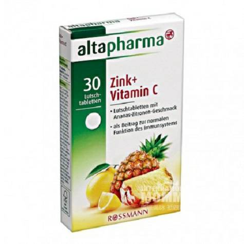 Altapharma 독일아연보충제 + 비타민 C 씹을수있는마름모꼴해외버전