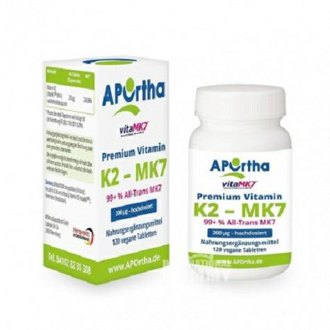 APOrtha 독일고품질낫토비타민 K2-MK7 120 채식정제해...