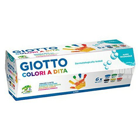 GIOTTO 이탈리아 6 색핑거페인트는안전하고무독성이며세척가능한해외버전입니다.