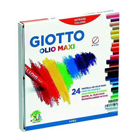 GIOTTO 이탈리아 24 색두꺼운막대빨유화스틱해외판