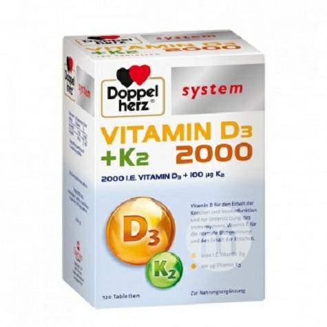 Doppelherz 독일비타민 D3 + K2 영양정제 120 해...