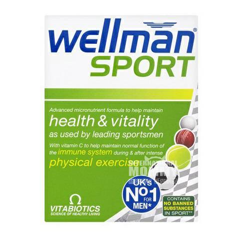 Vitabiotics 영국 Wellman 남성스포츠건강비타민해외...