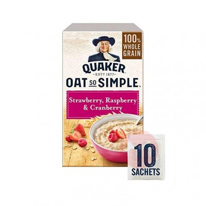 Quaker 미국 퀘이커 교도 통곡물 오트밀 딸기, 라즈베리, 크랜베리를 곁들인 통곡물 오트밀 해외 오리지널