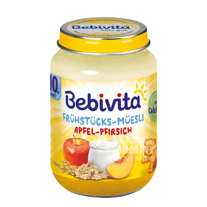 Bebivita 독일사과복숭아요구르트오트밀혼합진흙 10 개월이상해외버전