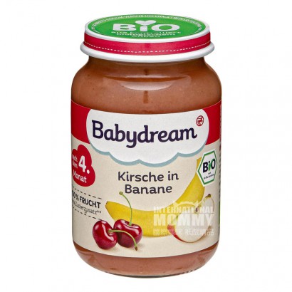 Babydream 독일 Babydream 유기농체리사과바나나퓨레 4 개월이상 * 6 해외버전