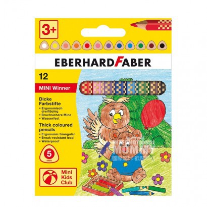 EBERHARD FABER 독일 12 컬러어린이미끄럼방지컬러연필해외버전