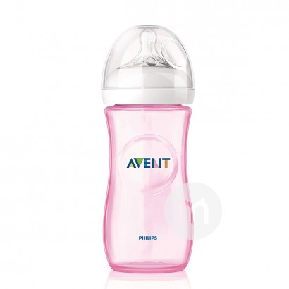 PHILIPS AVENT 아벤트영국와이드칼리버내츄럴네이티브 PP 보틀핑크 330ml 해외판